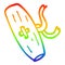 A creative rainbow gradient line drawing cartoon toggle
