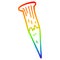 A creative rainbow gradient line drawing cartoon wooden stake