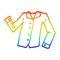 A creative rainbow gradient line drawing cartoon work shirt