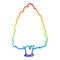 A creative rainbow gradient line drawing tall tree