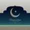 Creative ramadan kareem background with moon and star