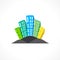 Creative real estate building icon