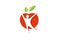 Creative Red Apple Healthy Spiritual Body Logo