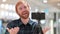 Creative Redhead Man Doing Video Chat on Smartphone