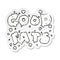 A creative retro distressed sticker of a cartoon good fats sign