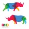 Creative Rhinoceros Animal Design, Vector eps 10