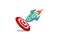 Creative Rocket target Logo Symbol Design Illustration