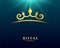 creative royal golden crown background with light effect