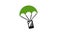 Creative Safe Mobile Parachute Design Logo