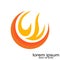 Creative sample design fire logo vector