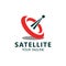 Creative Satellite Logo Design Vector Art Logo