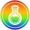 A creative science experiment circular in rainbow spectrum