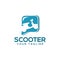 Creative Scooter Logo Vector Art Logo