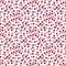 Creative seamless pattern with freehand creative ornament. Pink dots abstract background. Vector textile template or wrapping pape