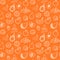 Creative seamless pattern with hand drawn fruits.