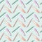 Creative seamless pattern with office supplies, color pencils, markers. School and education concept