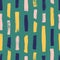 Creative seamless pattern with vivid paint traces or smudges on green background. Artistic backdrop with vertical