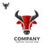 Creative simple Bull head vector color logo