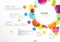 Creative simple cv template with colorful circles shapes.