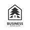 Creative and simple pine house logo