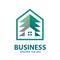 Creative and simple pine house logo
