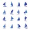 Creative and simple Sailing boat logo vector