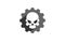 Creative Skull Gear Icon Logo Design Illustration