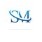 Creative SM logo icon design