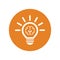 Creative, Smart Ideas Icon / orange color