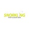 Creative snorkeling logo design vector