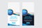 Creative social networks stories design, vertical banner or flyer templates with blue colored colorful gradient geometric backgrou