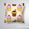 Creative sofa square pillow.