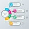 Creative steps collection colorful business infographic template, can be used for presentation, web or workflow diagram layout