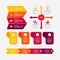 Creative steps collection colorful business infographic template, can be used for presentation, web or workflow diagram layout