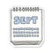 A creative sticker of a cartoon calendar showing month of September