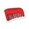 A creative sticker of a cartoon comb