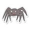 A creative sticker of a cartoon happy spider