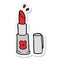 A creative sticker of a cartoon lipstick