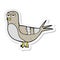 A creative sticker of a cartoon pigeon