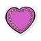 A creative sticker of a cartoon stitched heart