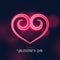 Creative swirl heart shape design for valentine`s day
