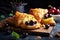 creative take on flaky puff pastries and turnovers, with fresh fruit and cream filling