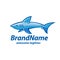 Creative tech and shark logo concept