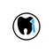 Creative teeth cleaning icon vector