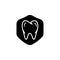 Creative teeth treatment and dental care icon