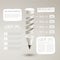 Creative template with white pencil infographic