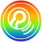 A creative tennis ball circular in rainbow spectrum