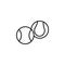 Creative Tennis Ball Icon symbol