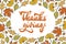 Creative `Thanksgiving` card, poster, invitation design