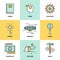 Creative thinking and invention flat icons